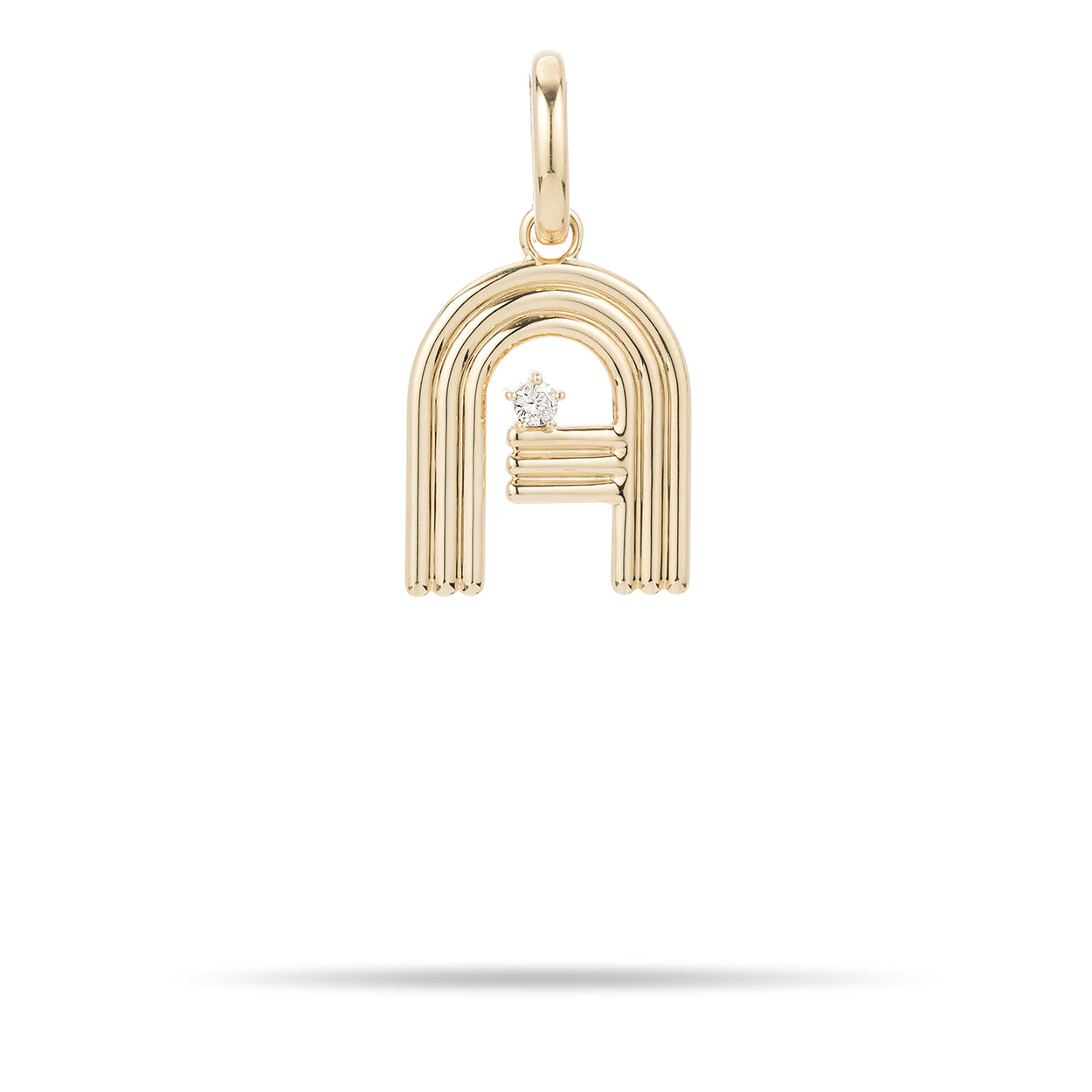 Load image into Gallery viewer, Groovy Diamond Initial Hinged Charm
