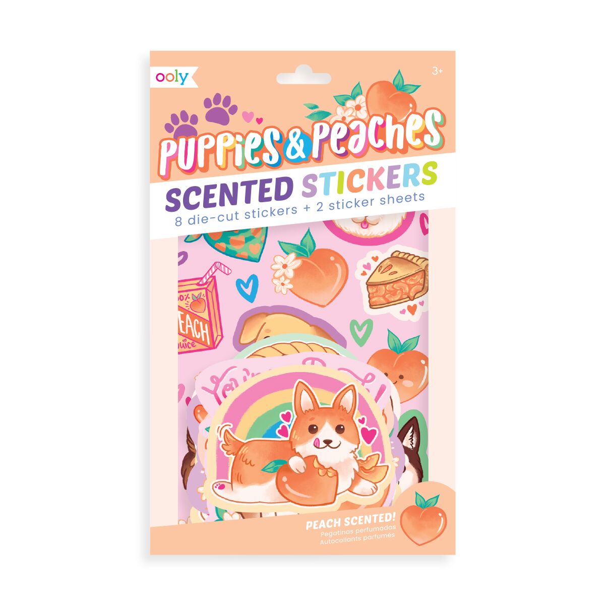 Load image into Gallery viewer, Scented Scratch Stickers: Puppies And Peaches
