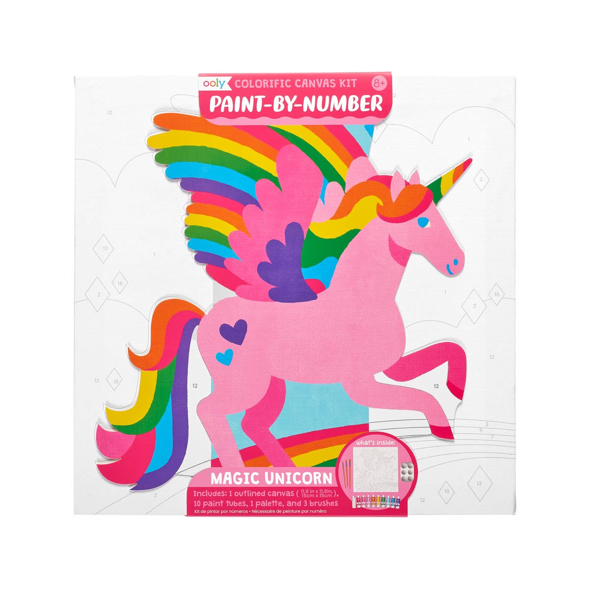 Colorific Canvas Paint by Number Kit - Magic Unicorn