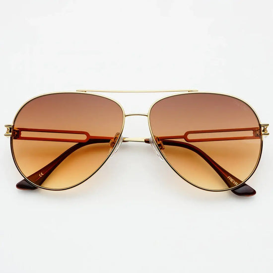 Henry Gold Brown Sunglasses