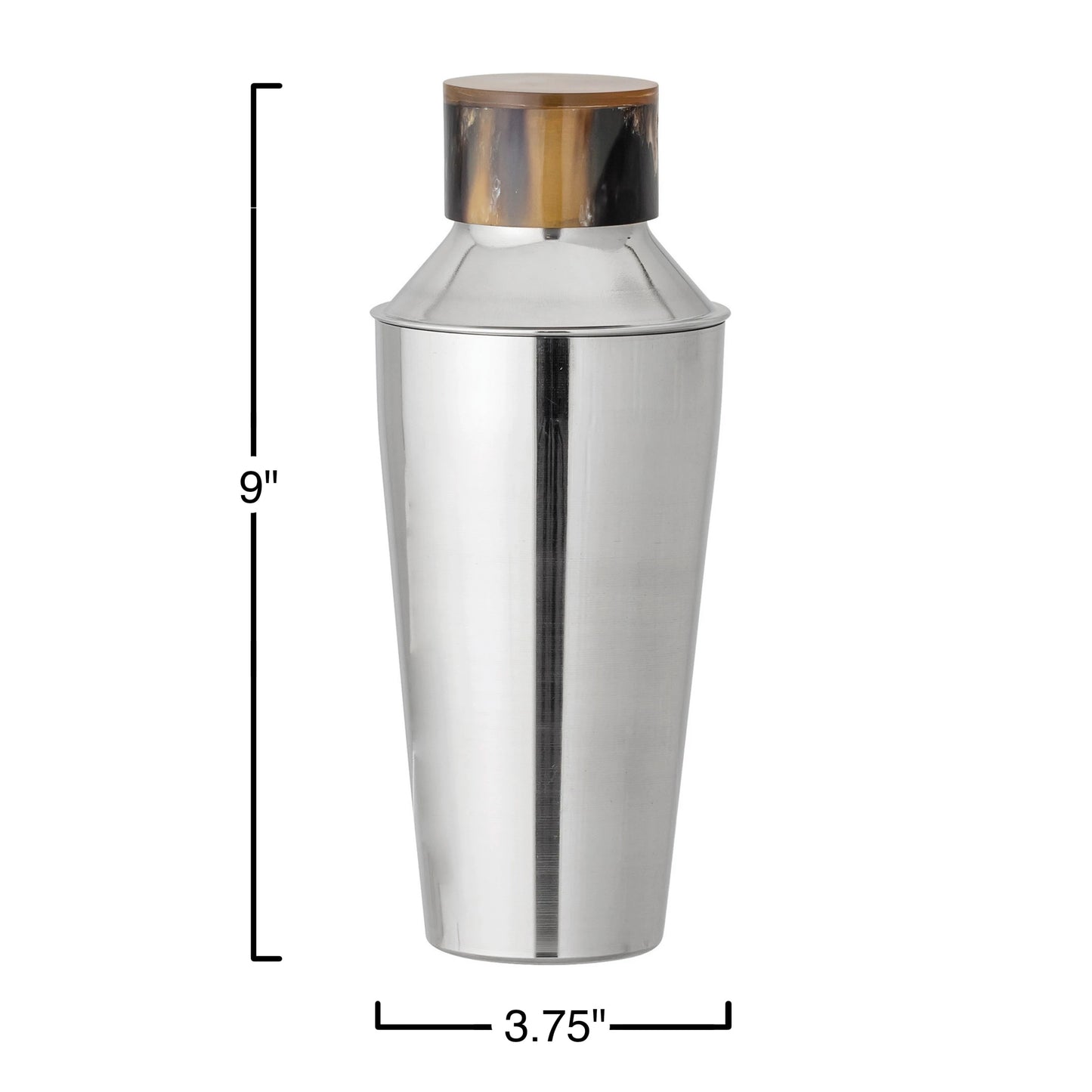 Cocktail Shaker with Horn Top Size