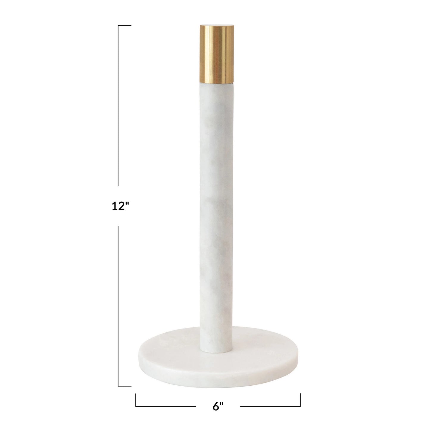 Towel Holder with Brass Top