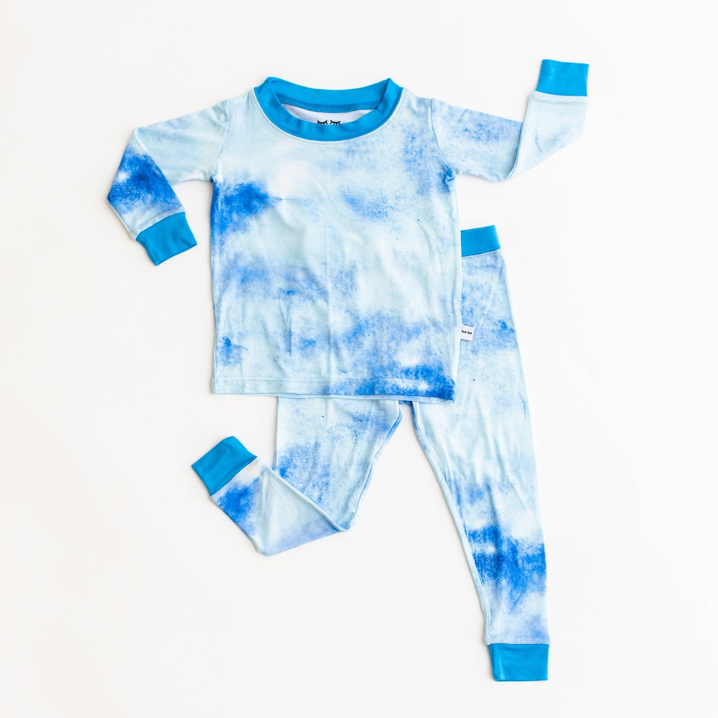 Blue Watercolor Two-Piece Bamboo Pj Set