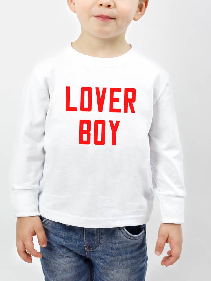 Lover Boy Toddler and Youth Valentines Day Shirt White