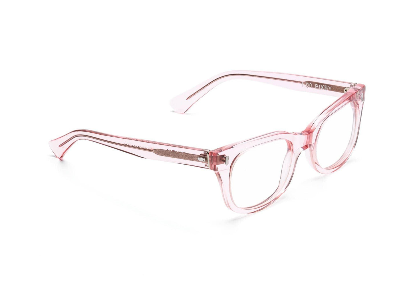 Polished Clear Pink Bixby Reading Glasses