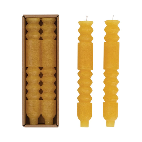 Load image into Gallery viewer, Set of Two Unscented Totem Taper Candles
