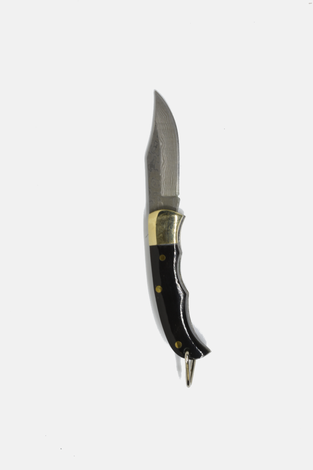 Load image into Gallery viewer, Ox-bone // Ox-horn Inlay Folding Knife, Black Ox-horn

