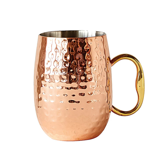 Hammered Stainless Steel Mule Mug With Copper Finish