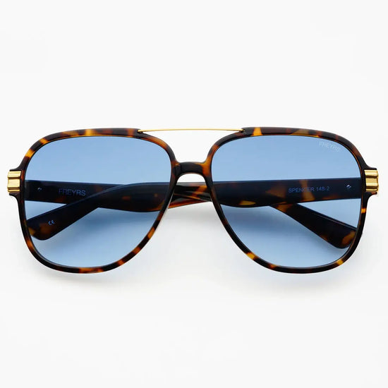 Load image into Gallery viewer, Spencer Tortoise Blue Sunglasses
