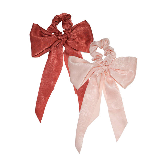 Load image into Gallery viewer, Satin Scarf Scrunchies - Blush/Mauve
