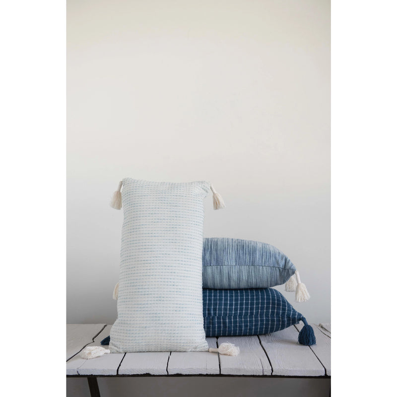 Woven Cotton Lumbar Pillow