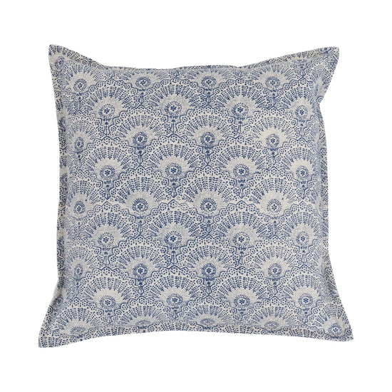 Cotton Pillow with Pattern and Flanged Edge