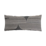 Cotton Lumbar Pillow with Gold Thread Embroidery and Rope Applique
