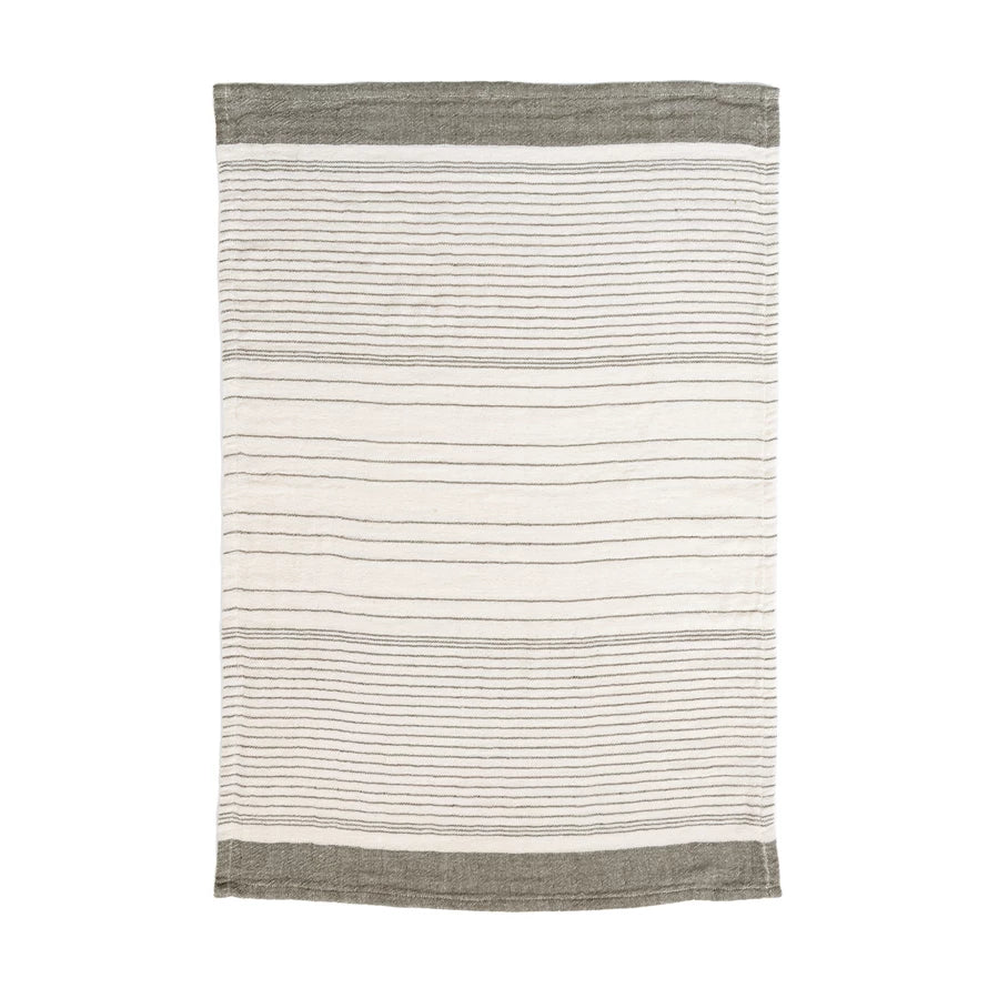 Creative Co-Op Woven Cotton Tea Towels with Stripes