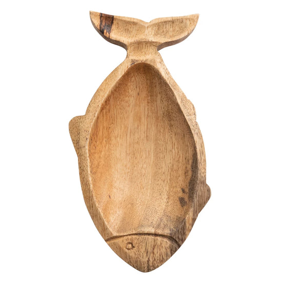 Load image into Gallery viewer, Hand-Carved Mango Wood Fish Shaped Dish
