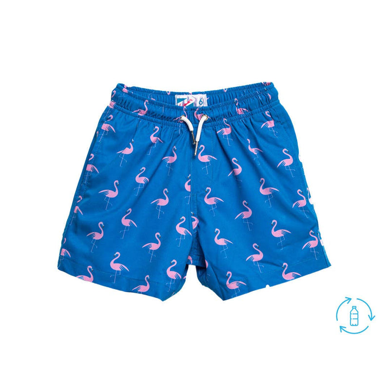 Crazy Flamingo Kids Swim Trunks