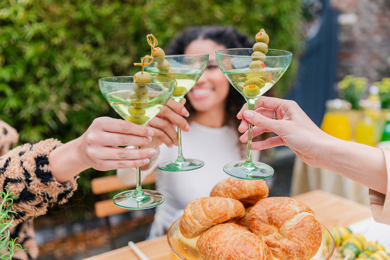 Estelle Martini Amber Smoke Glasses