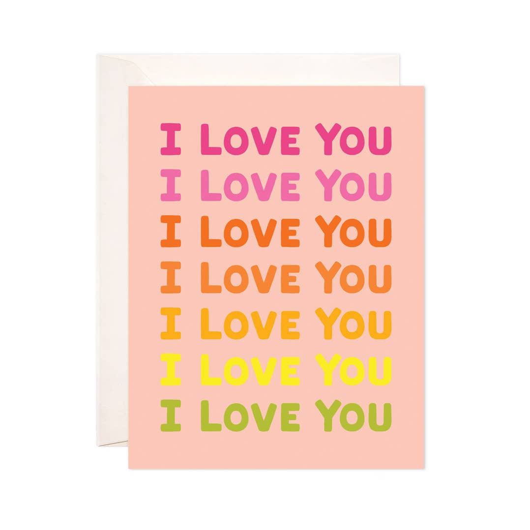 Ombre I Love You Greeting Card - Perfect for Valentine's Day