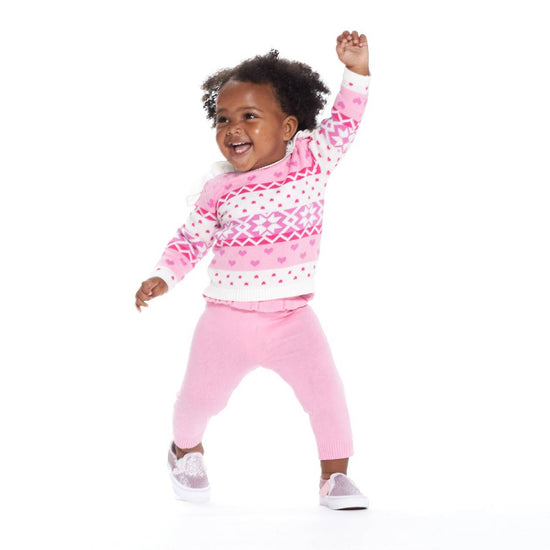Load image into Gallery viewer, Baby Girls Pink Sweater Set
