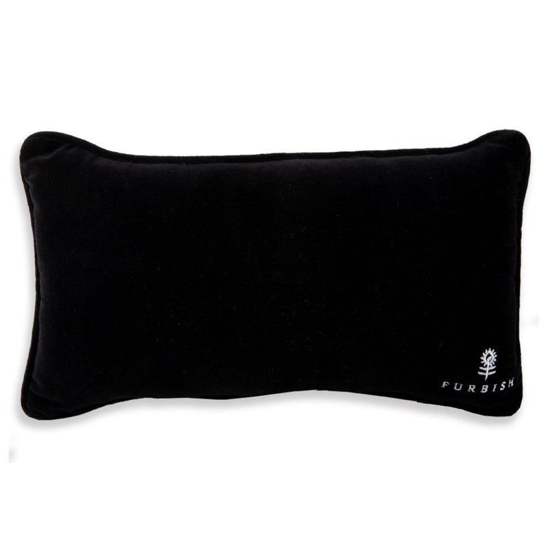 Needlepoint Pillow - Black Cotton Velvet