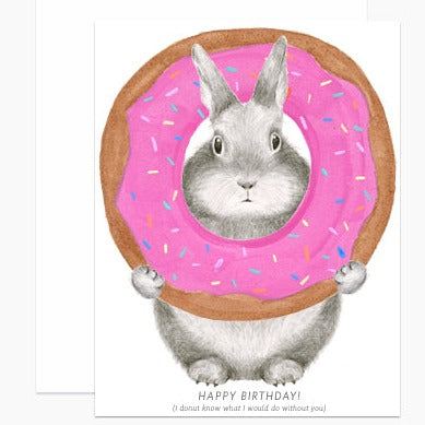 Donut Bunny Greeting Card