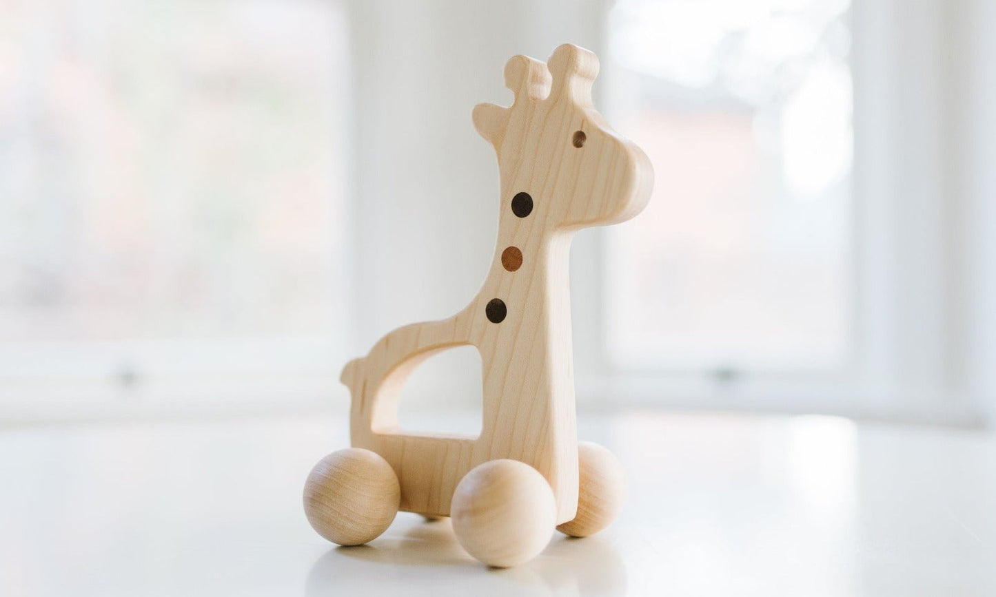 Giraffe Wooden Push Toy 