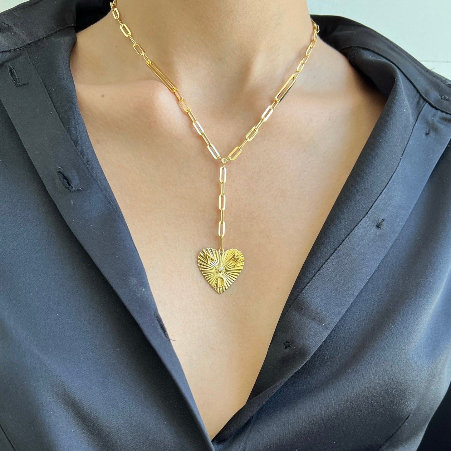 Gold Lariat Necklace