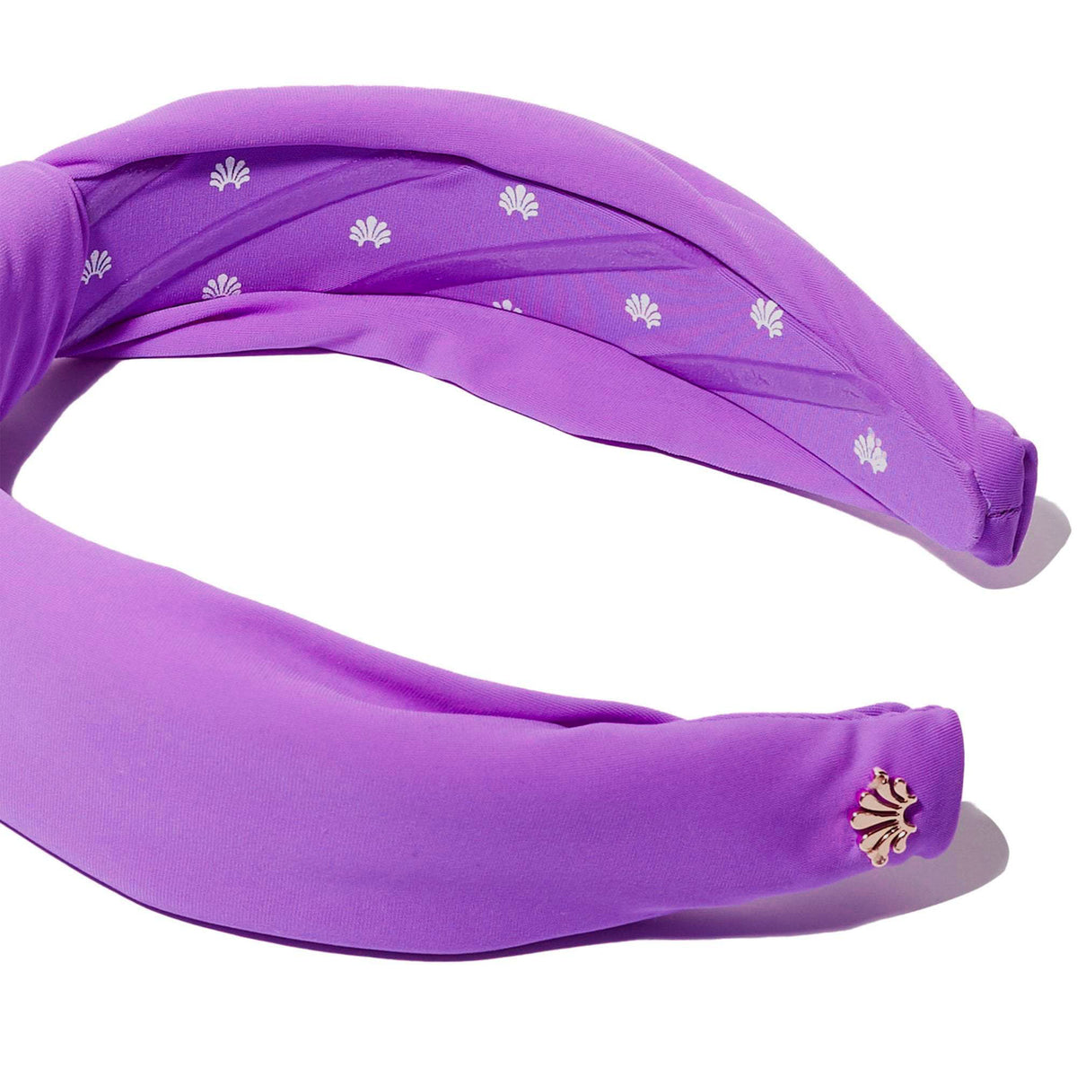 Printed Purple Neoprene Knotted Headband