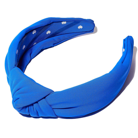 Blue Neoprene Knotted Headband