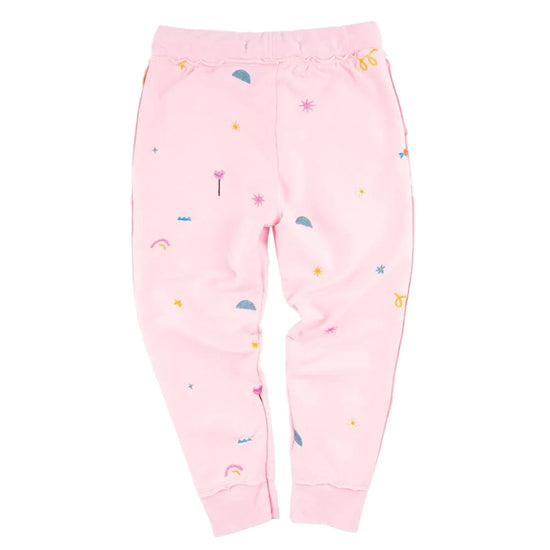 Load image into Gallery viewer, Pink Printed Ziggy Jogger Scribble
