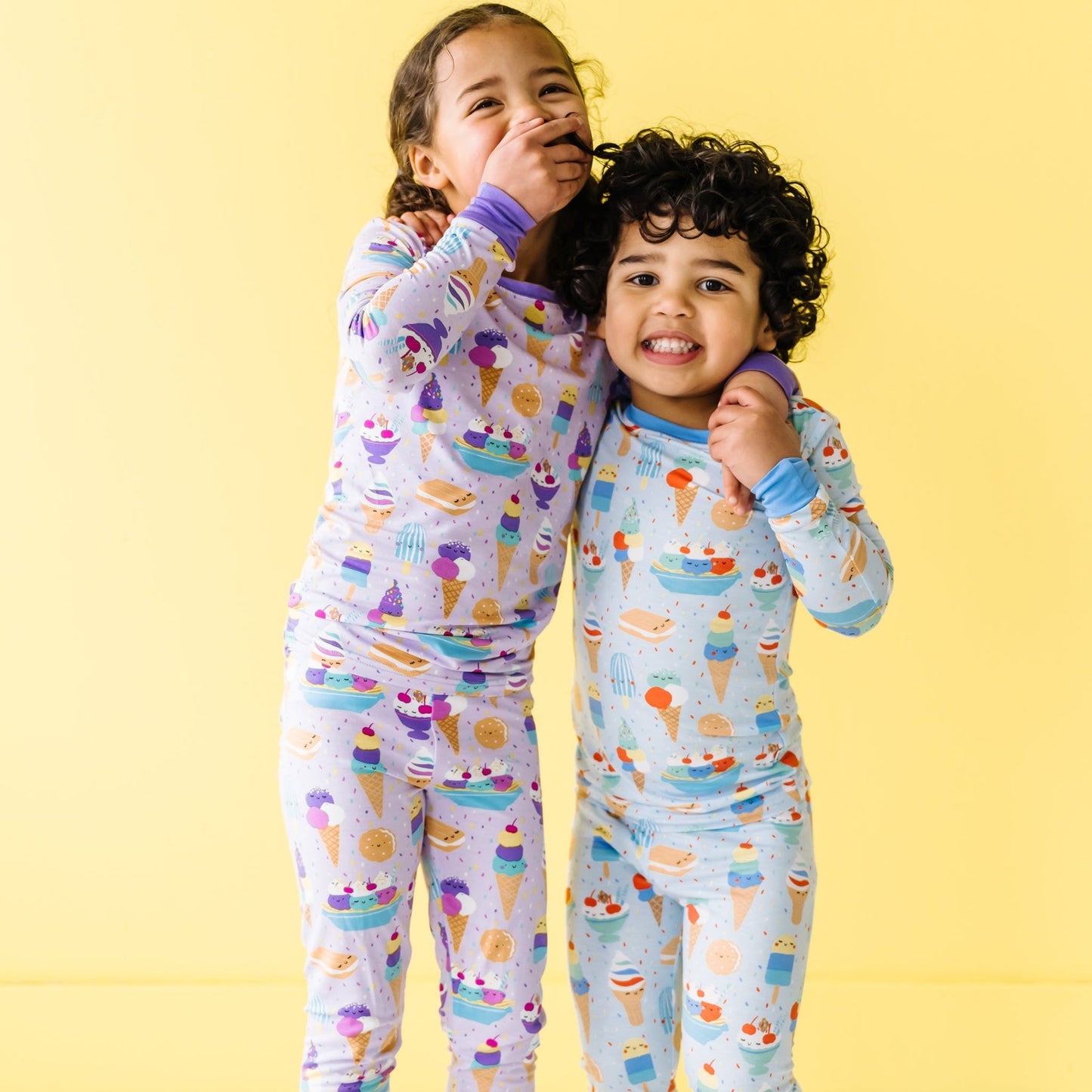 Wildberry Ice Cream Social Two-Piece Bamboo Pj Set for Kids