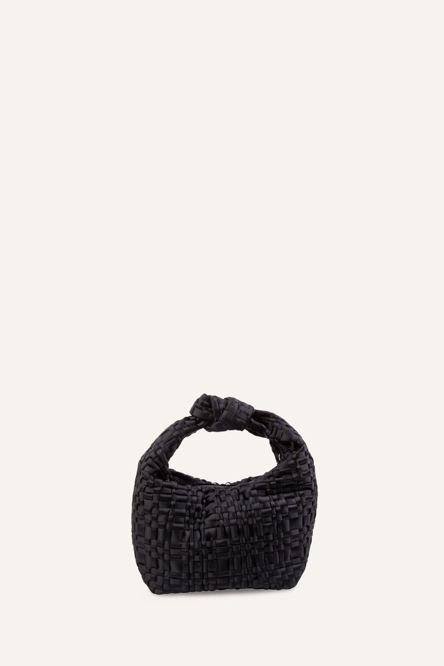 Black Mini Datolite Ribbon Black Handbag