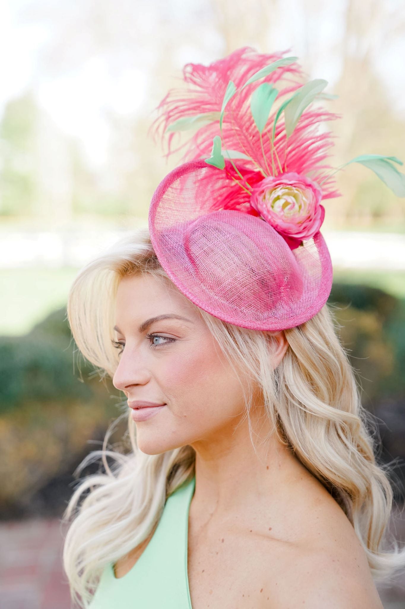 Pink and Green Hat 