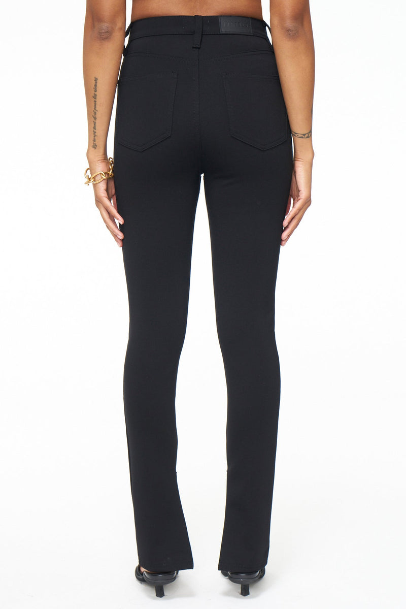 Black High Rise Skinny Scuba Zippers