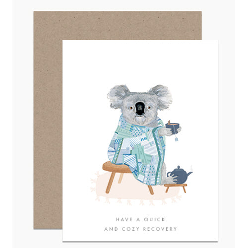 Quick and Cozy Koala Greeting Card